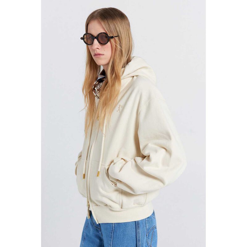 Karen Walker Rocking Horse Cropped Oversized Hoodie image number 2